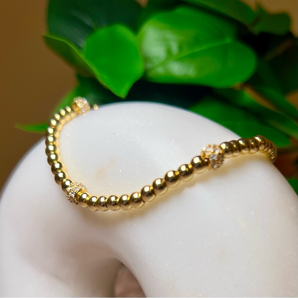 NWOT KATE SPADE HOW CHARMING BEADED BRACELET - GOLD